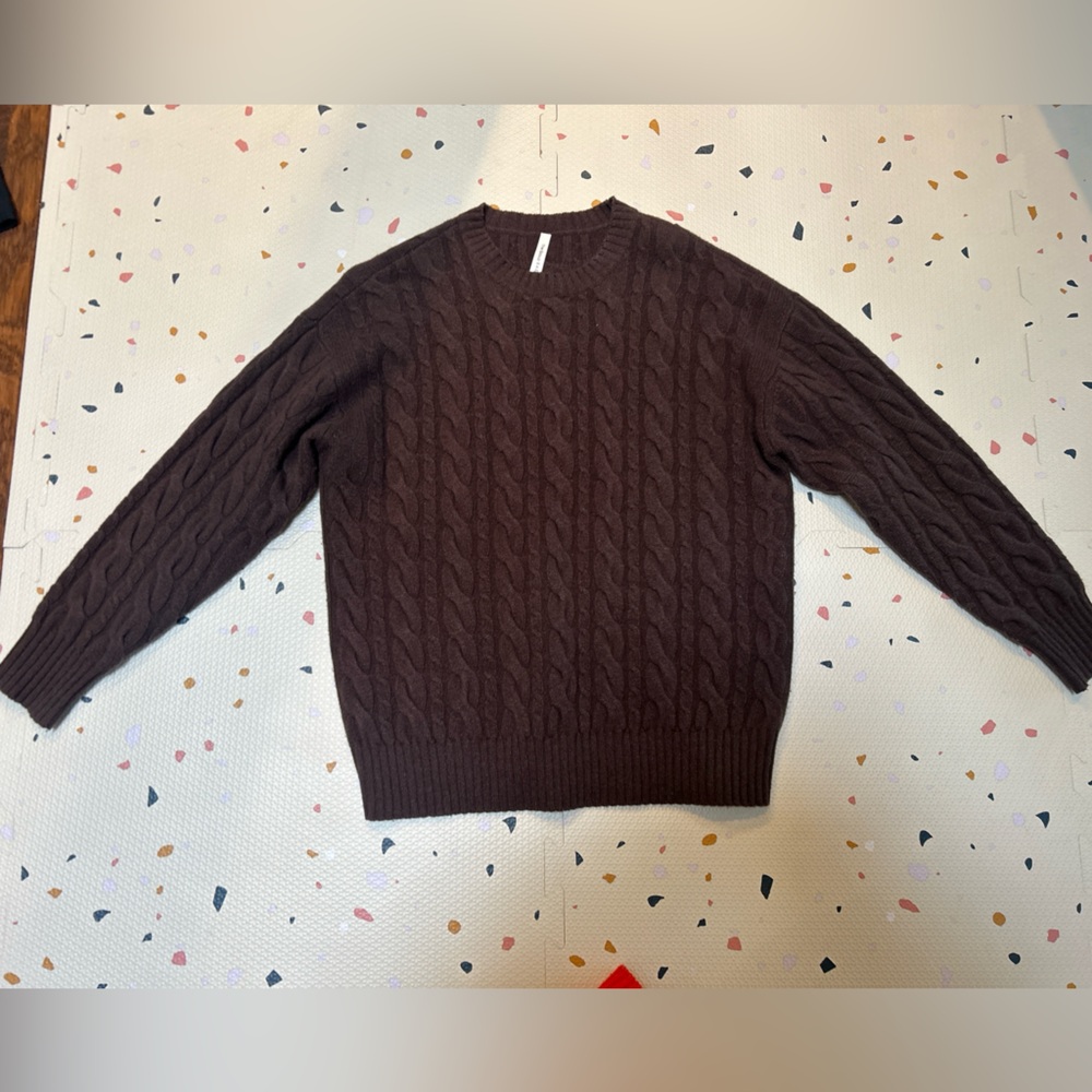 Brown Cable Knit Sweater
